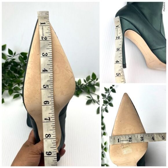 Good American The Icon Green Satin Bootie in size 8.5 - Picture 10 of 13